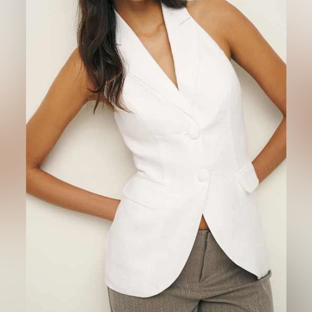 NEW Reformation Brennan Linen Vest